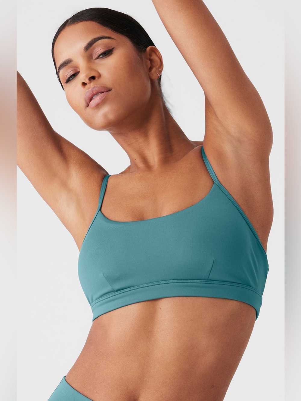 ALO AIRLIFT INTRIGUE BRA TEAL AGATE SIZE L